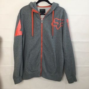 Fox Zip up Hoodie Men Large